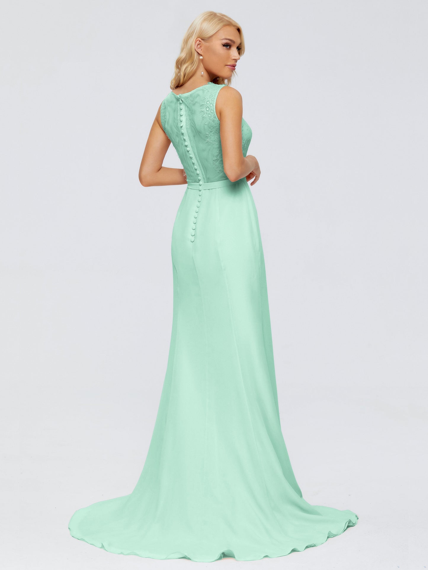 Alexis Hourglass V-Neck Lace Bridesmaid Dresses