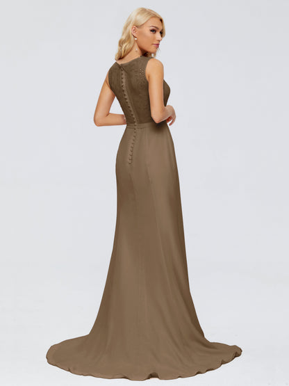 Alexis Hourglass V-Neck Lace Bridesmaid Dresses