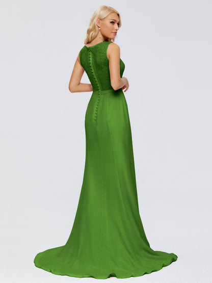 Alexis Hourglass V-Neck Lace Bridesmaid Dresses