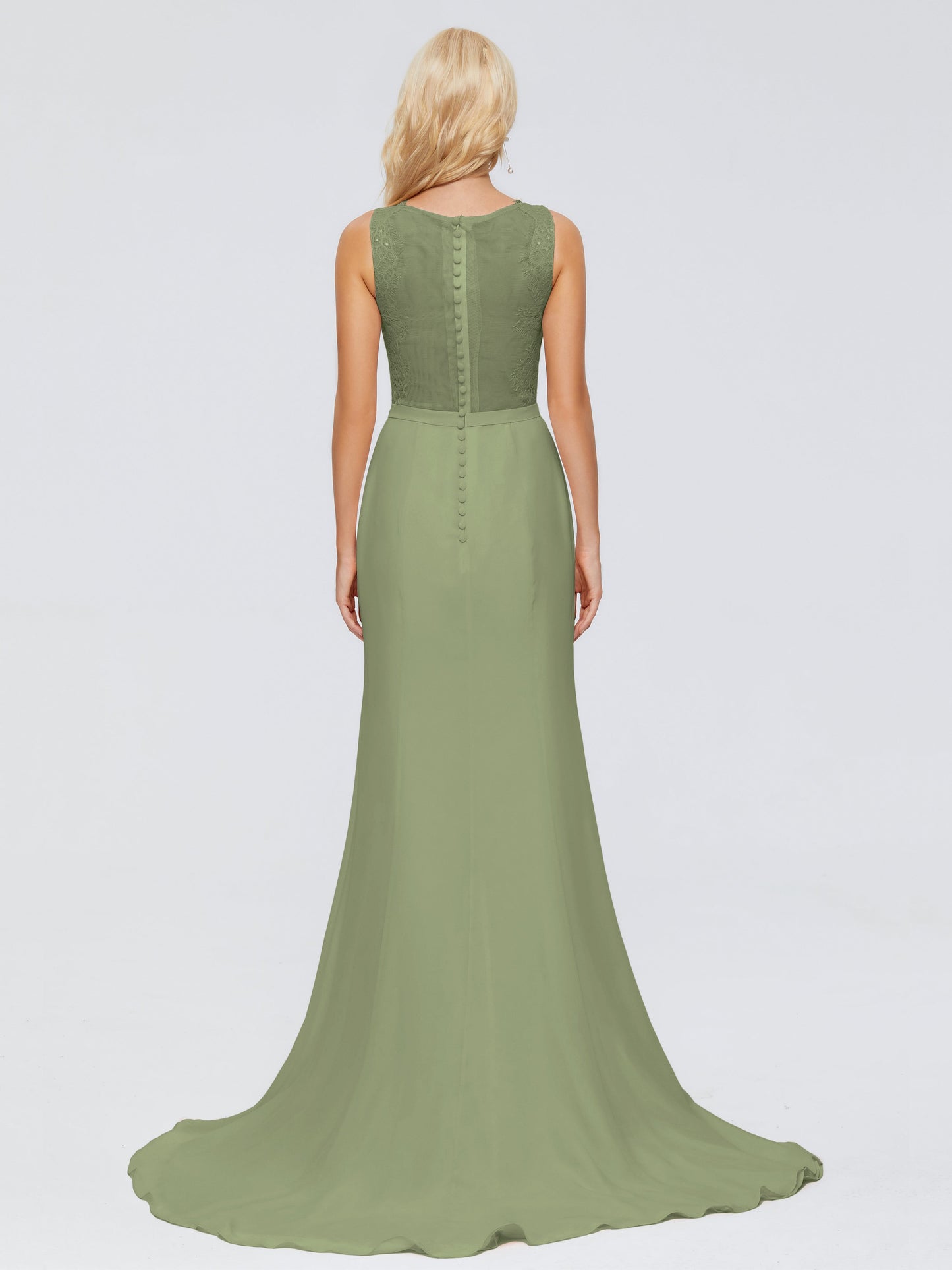 Alexis Hourglass V-Neck Lace Bridesmaid Dresses