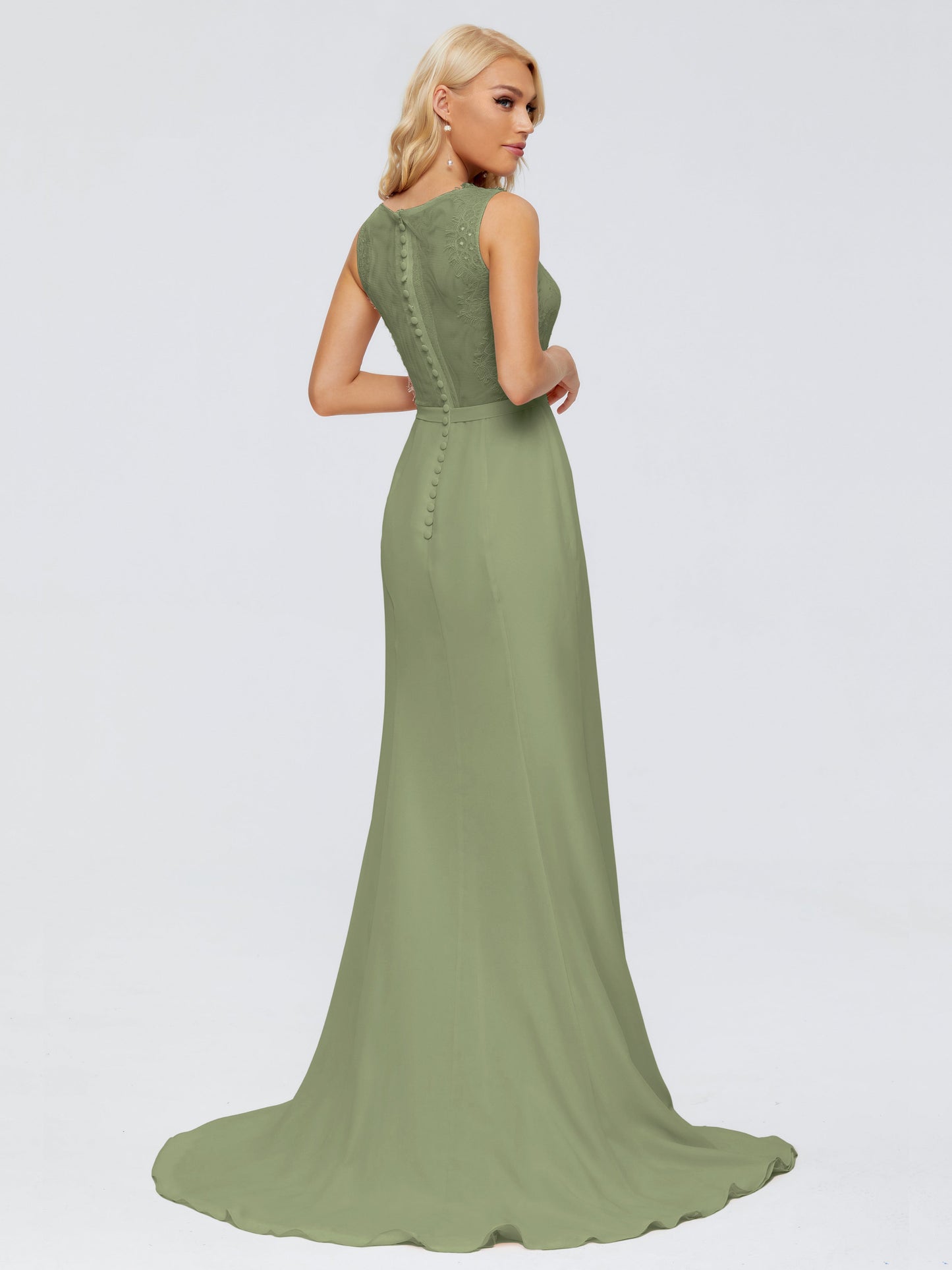 Alexis Hourglass V-Neck Lace Bridesmaid Dresses