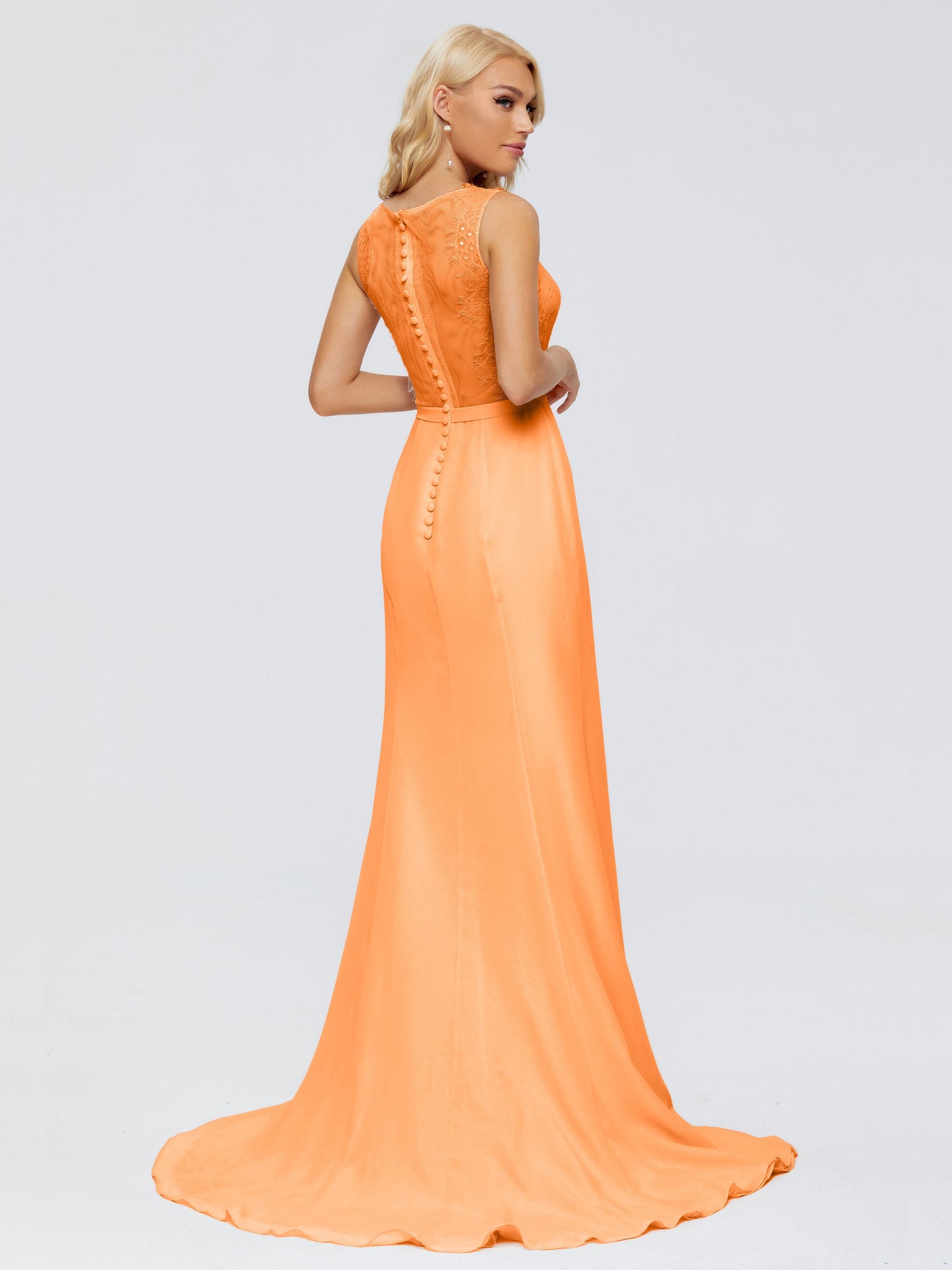 Alexis Hourglass V-Neck Lace Bridesmaid Dresses
