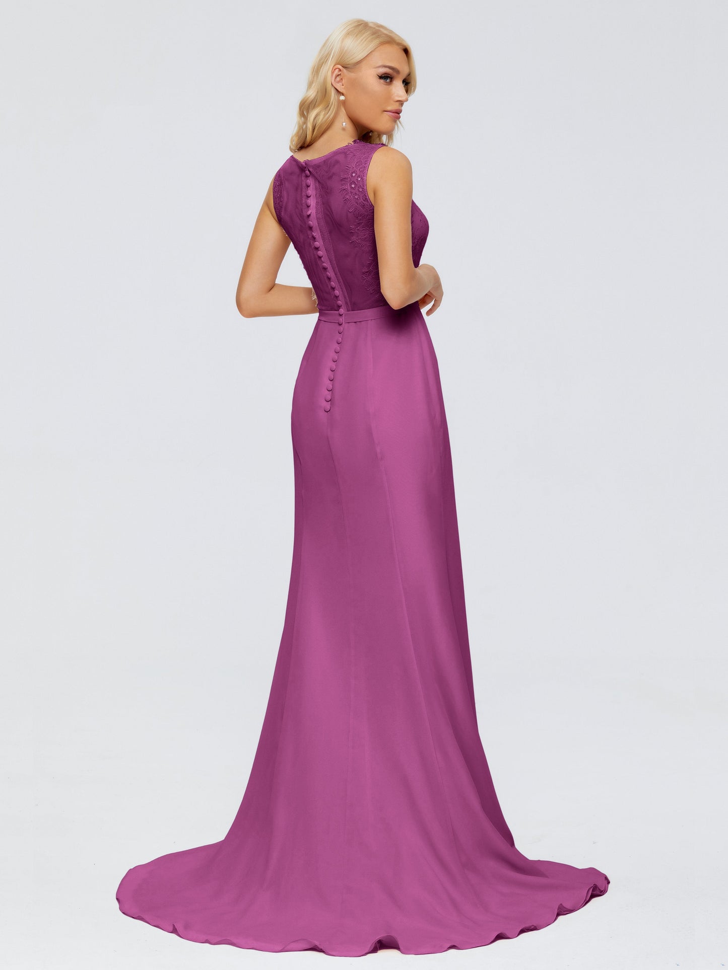 Alexis Hourglass V-Neck Lace Bridesmaid Dresses