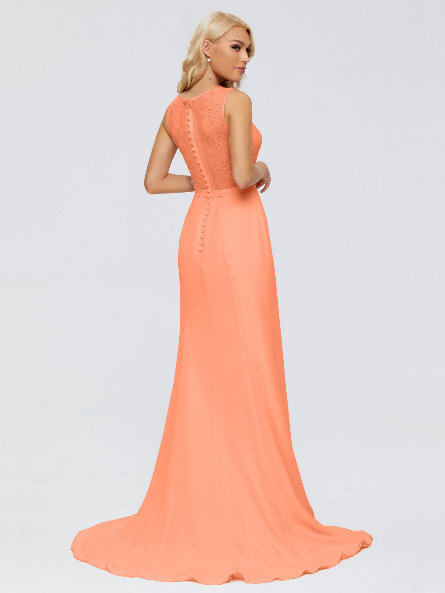 Alexis Hourglass V-Neck Lace Bridesmaid Dresses