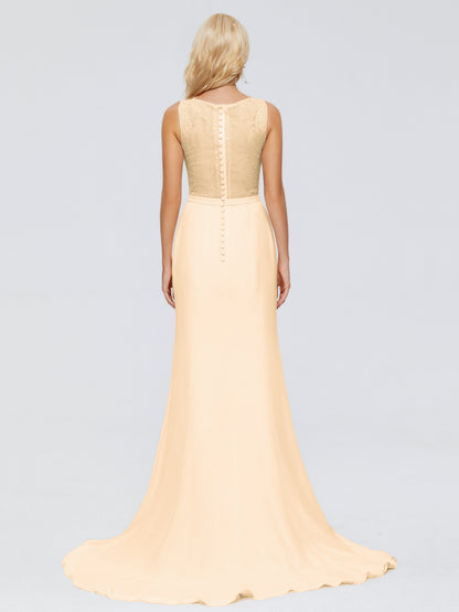 Alexis Hourglass V-Neck Lace Bridesmaid Dresses