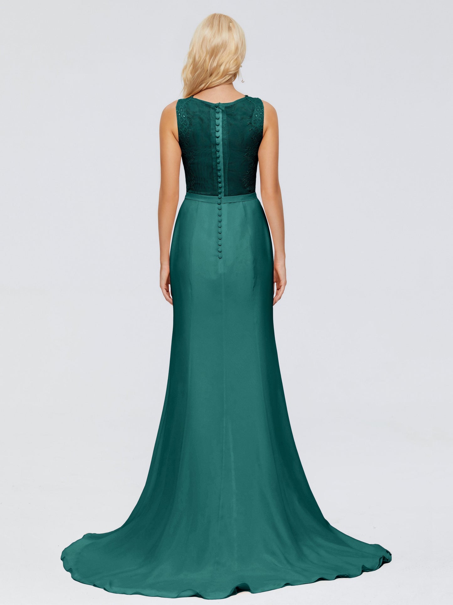 Alexis Hourglass V-Neck Lace Bridesmaid Dresses
