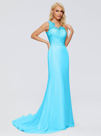Alexis Hourglass V-Neck Lace Bridesmaid Dresses