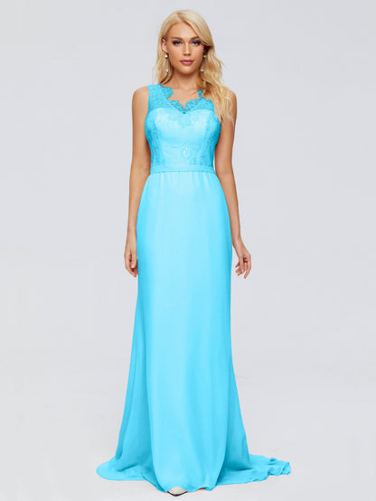 Alexis Hourglass V-Neck Lace Bridesmaid Dresses