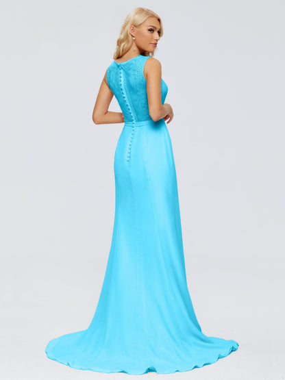 Alexis Hourglass V-Neck Lace Bridesmaid Dresses
