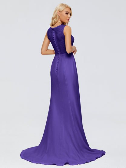 Alexis Hourglass V-Neck Lace Bridesmaid Dresses