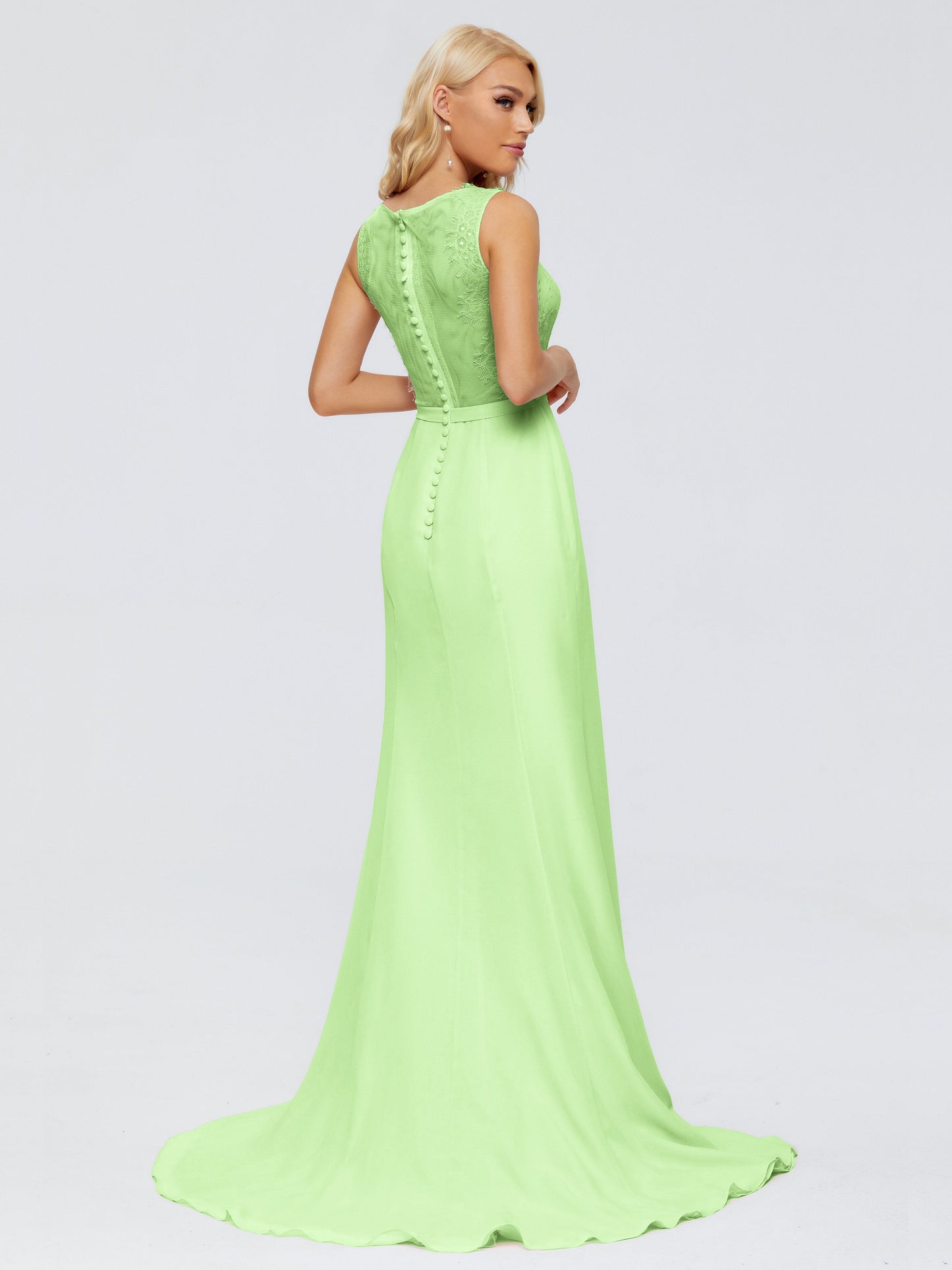 Alexis Hourglass V-Neck Lace Bridesmaid Dresses