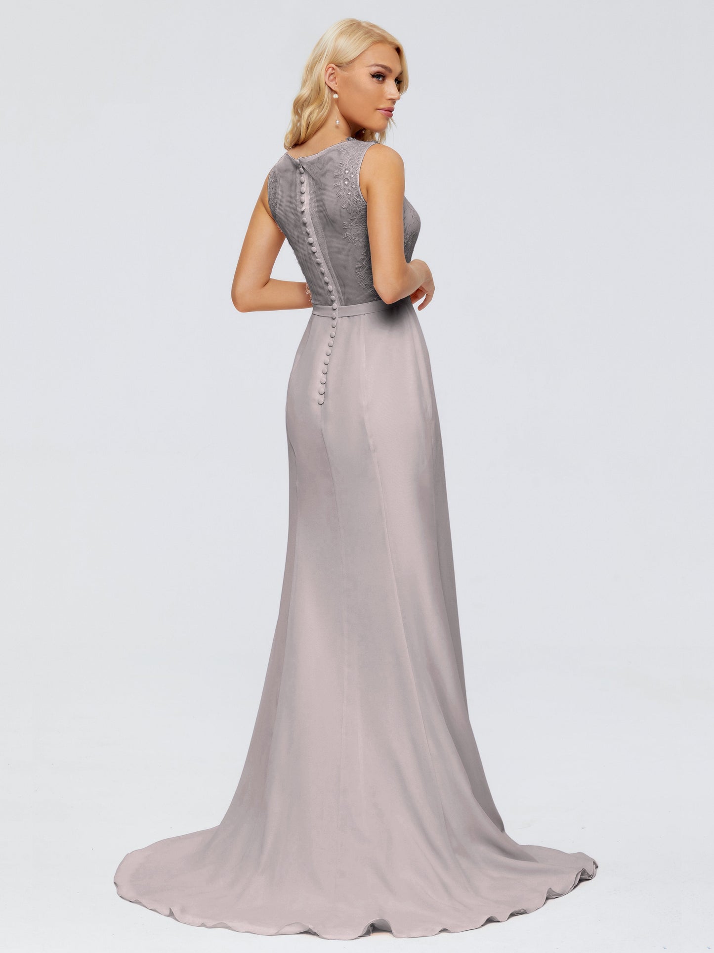 Alexis Hourglass V-Neck Lace Bridesmaid Dresses
