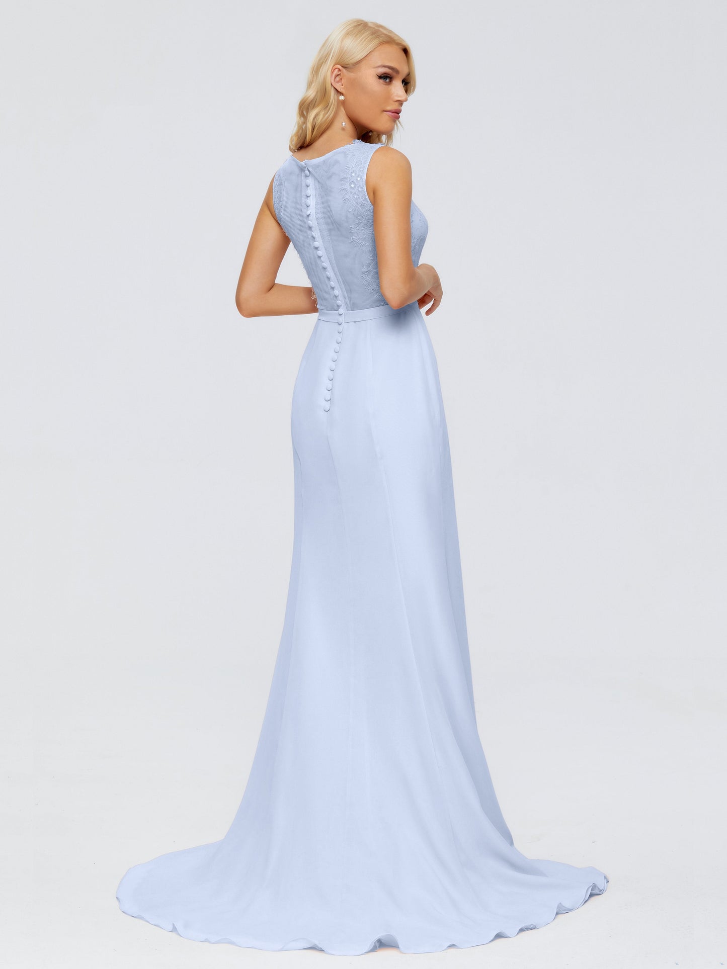 Alexis Hourglass V-Neck Lace Bridesmaid Dresses