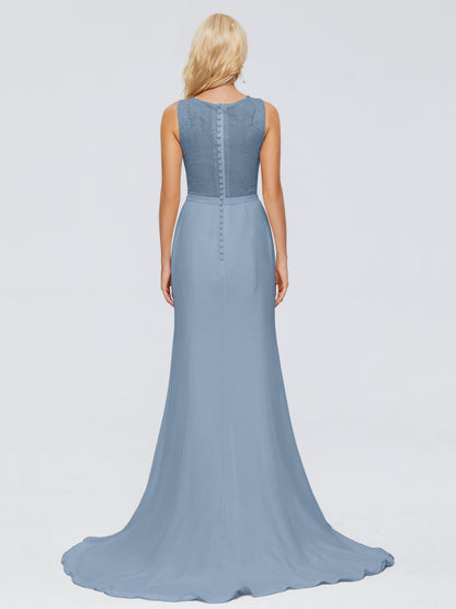 Alexis Hourglass V-Neck Lace Bridesmaid Dresses