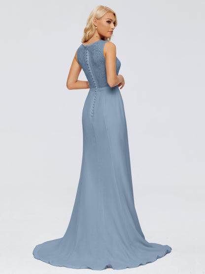 Alexis Hourglass V-Neck Lace Bridesmaid Dresses