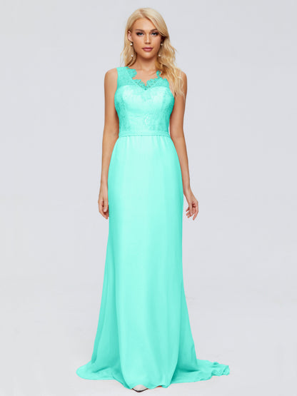 Alexis Hourglass V-Neck Lace Bridesmaid Dresses