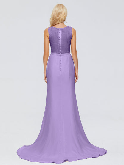 Alexis Hourglass V-Neck Lace Bridesmaid Dresses