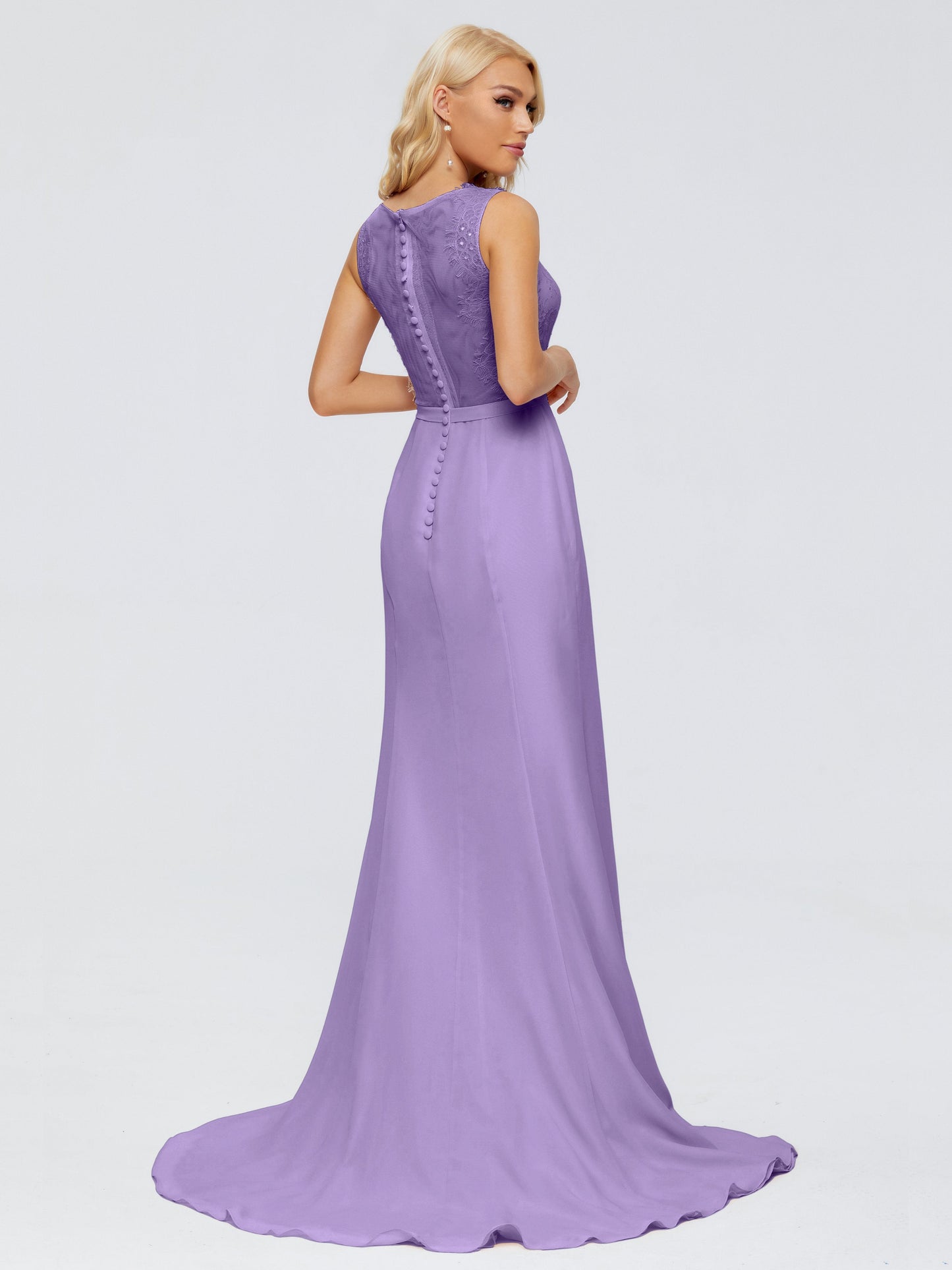 Alexis Hourglass V-Neck Lace Bridesmaid Dresses