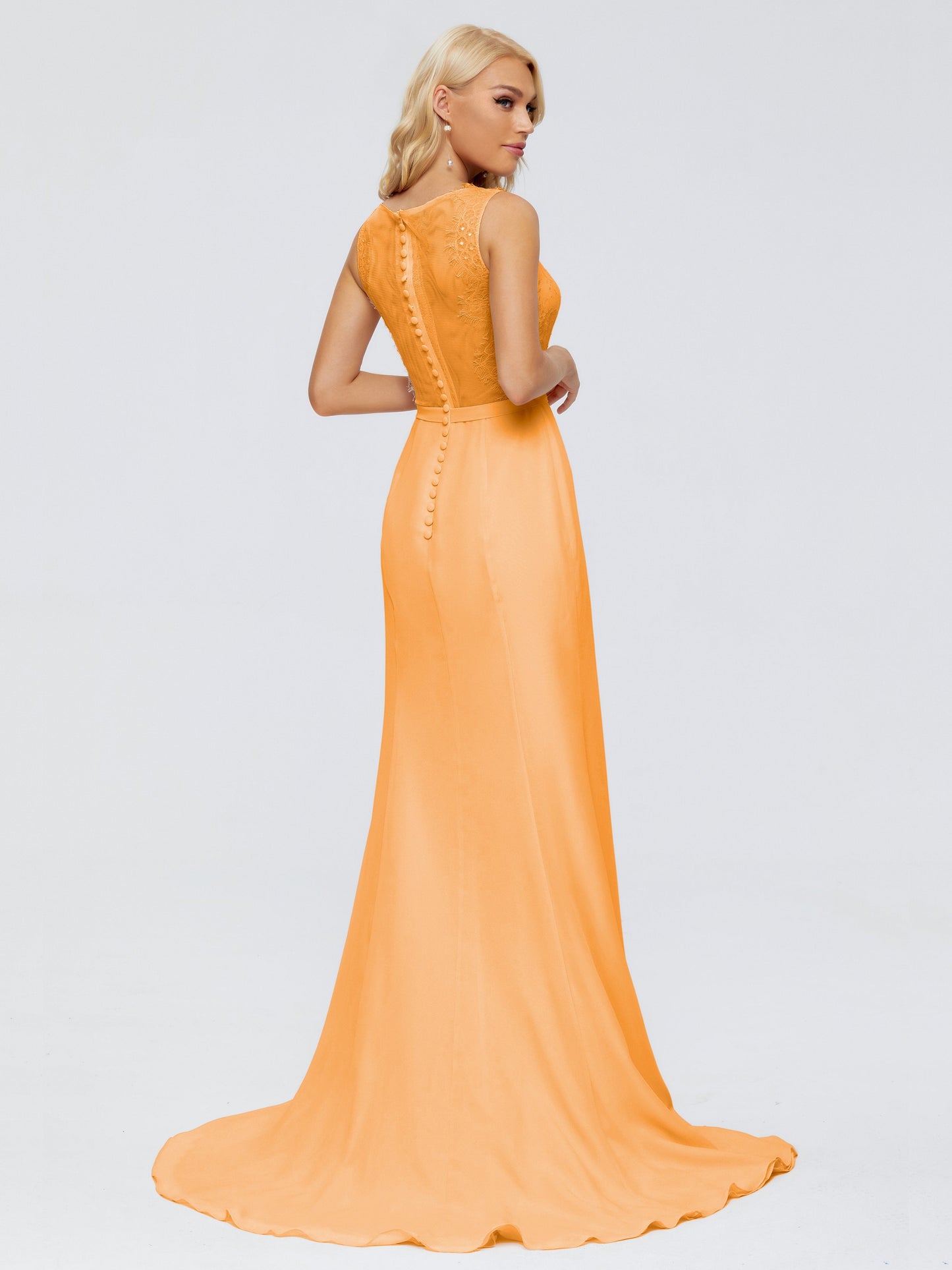 Alexis Hourglass V-Neck Lace Bridesmaid Dresses