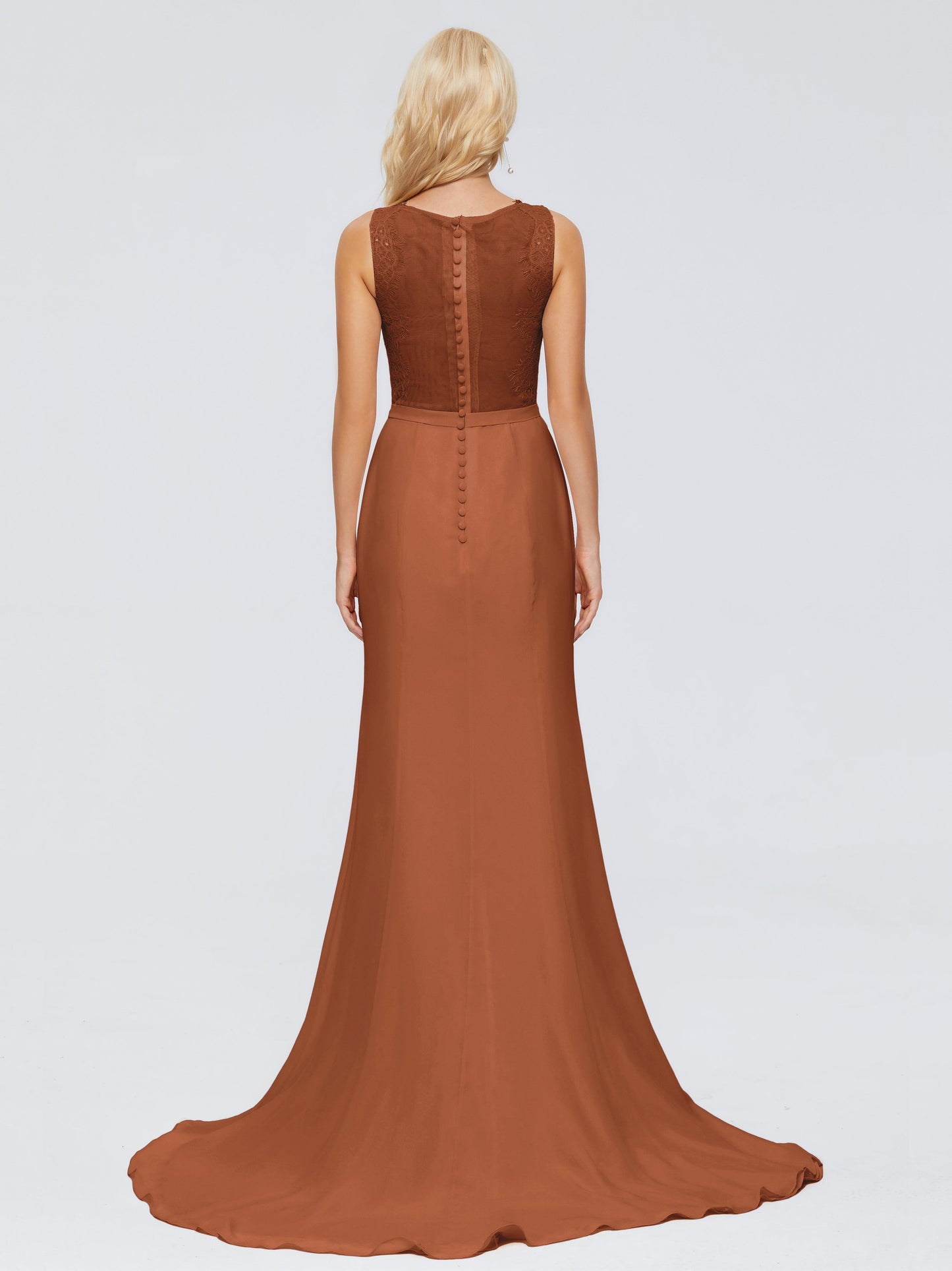 Alexis Hourglass V-Neck Lace Bridesmaid Dresses