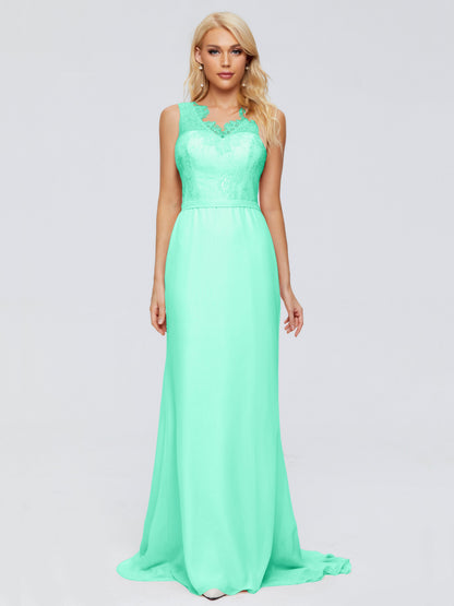 Alexis Hourglass V-Neck Lace Bridesmaid Dresses