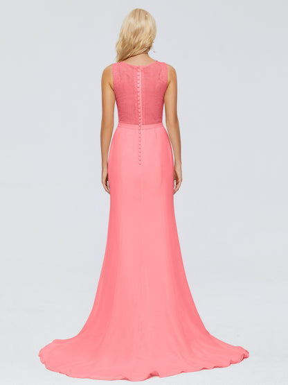 Alexis Hourglass V-Neck Lace Bridesmaid Dresses