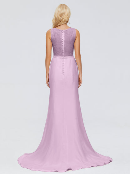Alexis Hourglass V-Neck Lace Bridesmaid Dresses