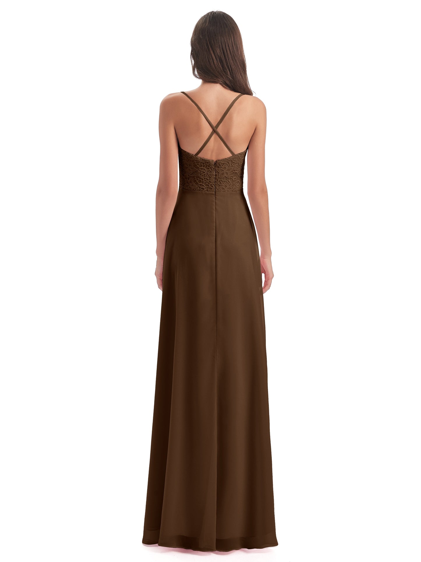 Alisa Spaghetti Straps Lace Bridesmaid Dresses