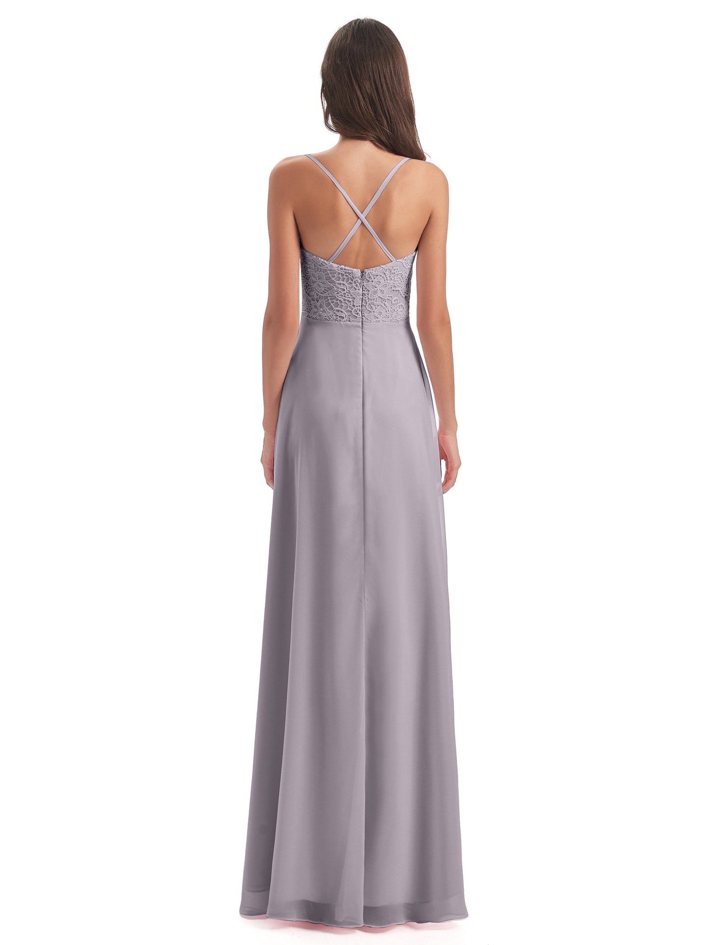 Alisa Spaghetti Straps Lace Bridesmaid Dresses
