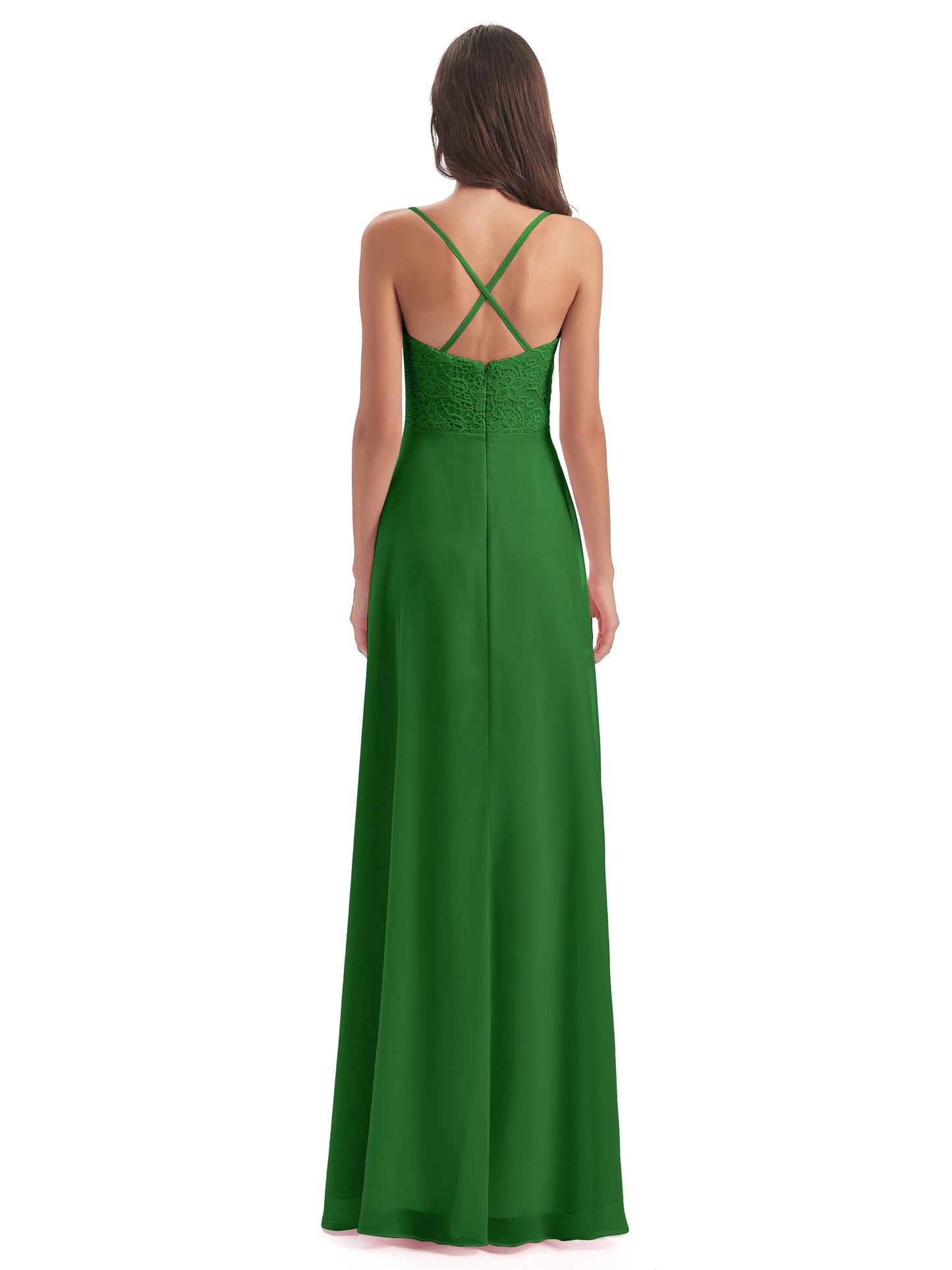 Alisa Spaghetti Straps Lace Bridesmaid Dresses