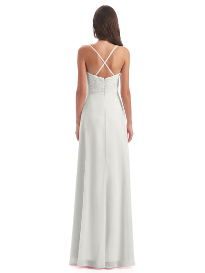 Alisa Spaghetti Straps Lace Bridesmaid Dresses