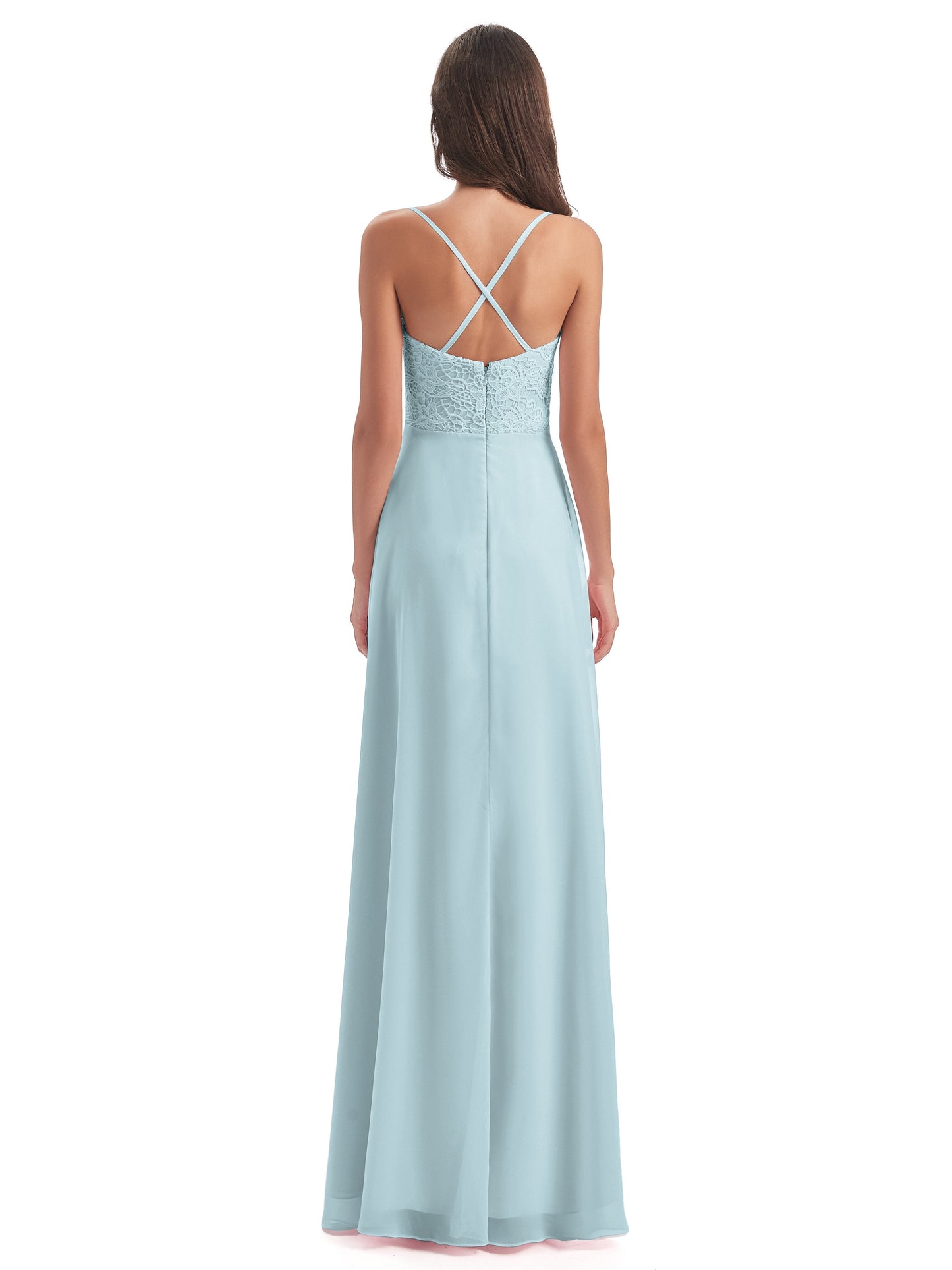 Alisa Spaghetti Straps Lace Bridesmaid Dresses
