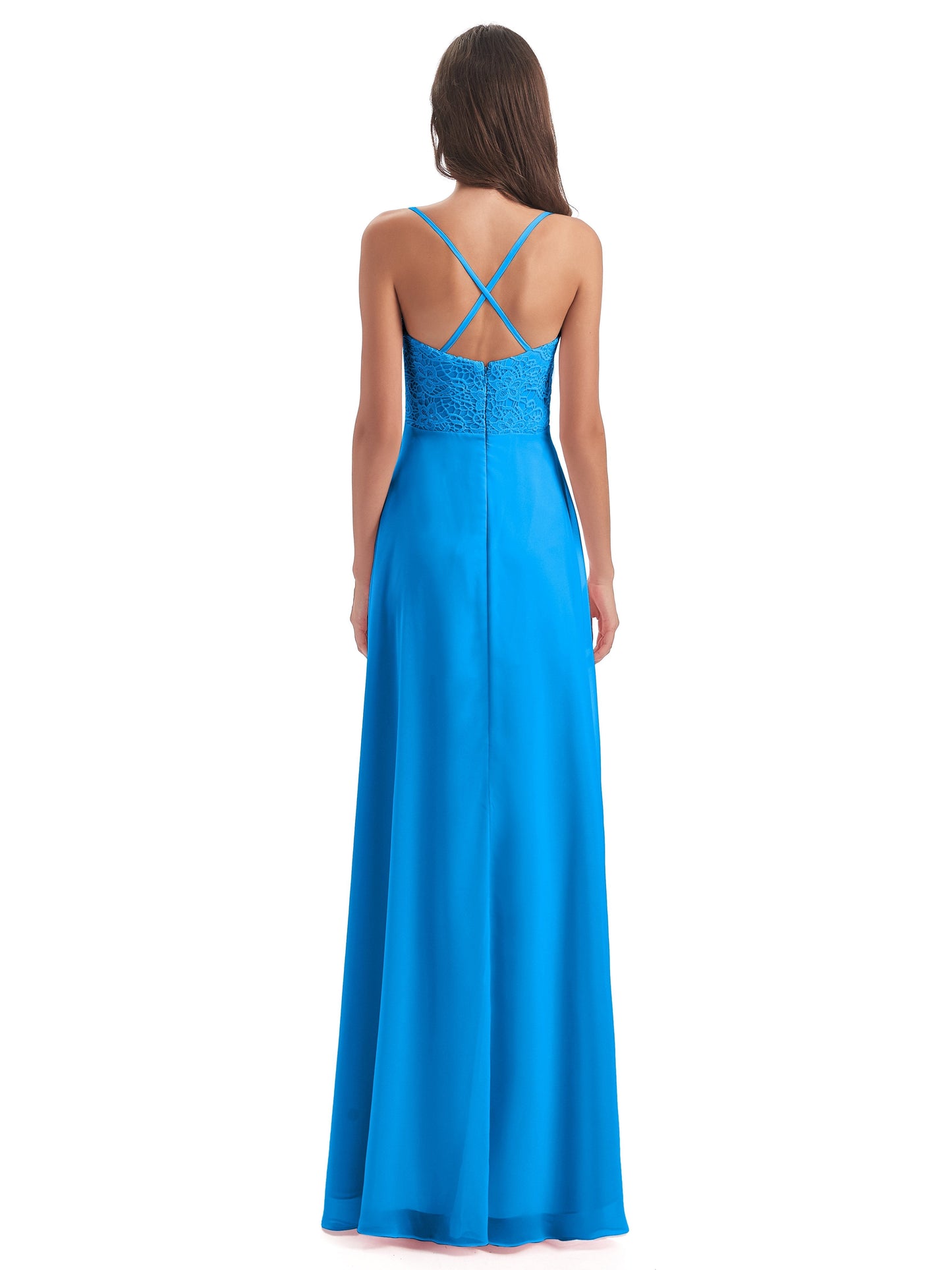 Alisa Spaghetti Straps Lace Bridesmaid Dresses