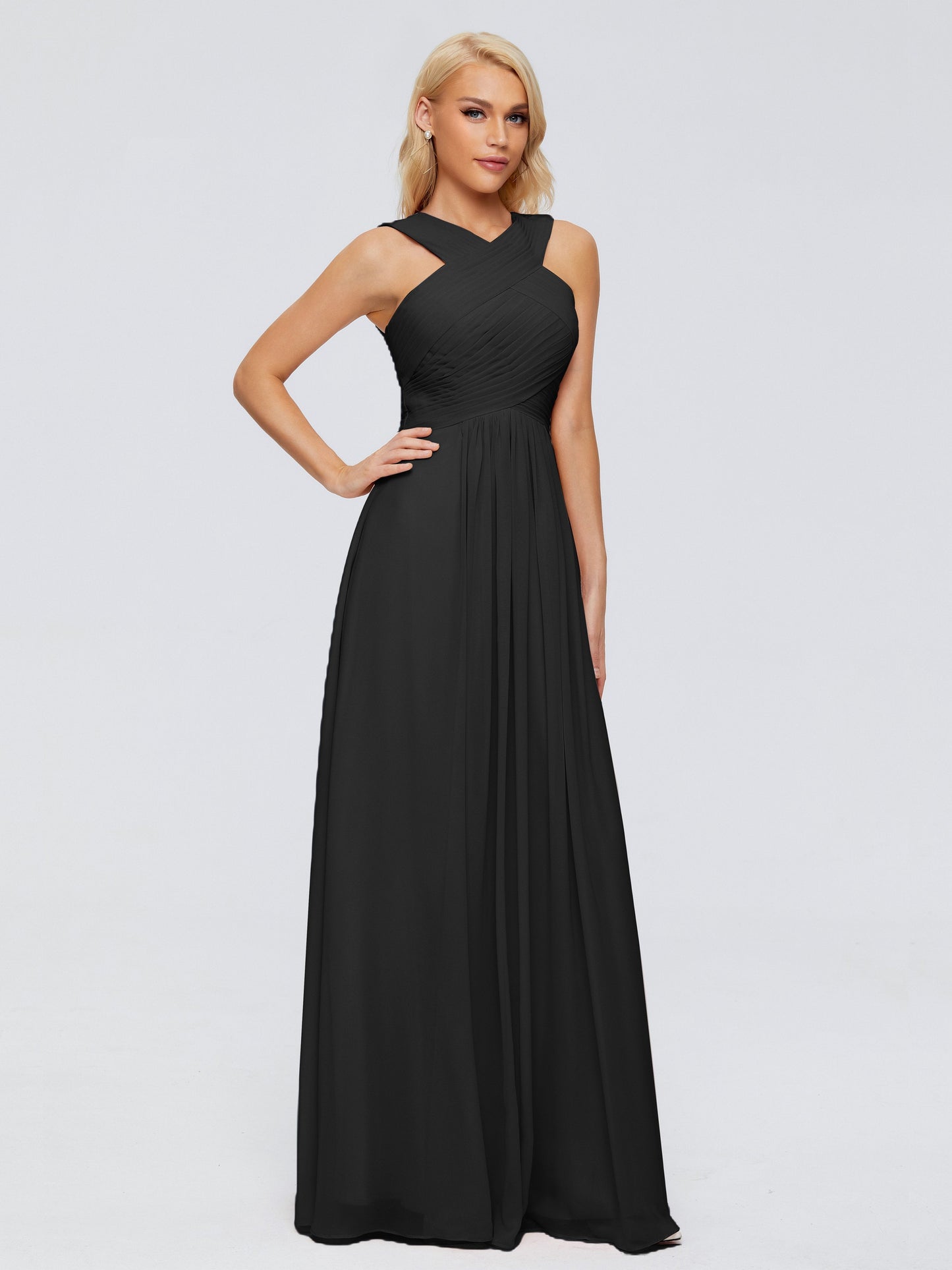 Aliyah A-line Straps Chiffon Bridesmaid Dresses
