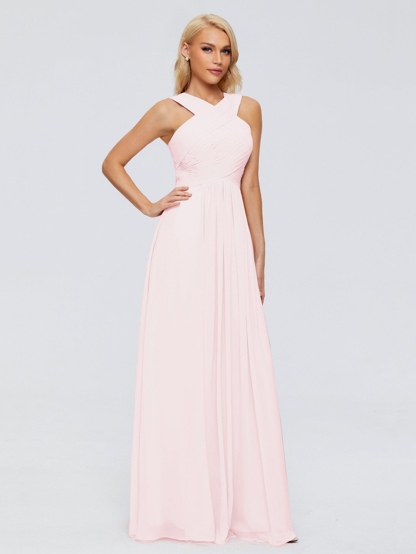 Aliyah A-line Straps Chiffon Bridesmaid Dresses