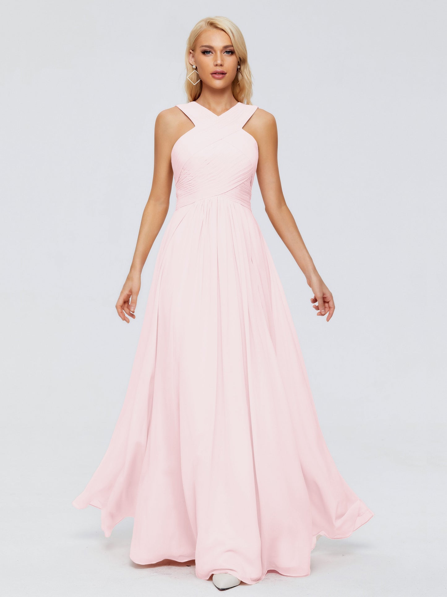 Aliyah A-line Straps Chiffon Bridesmaid Dresses