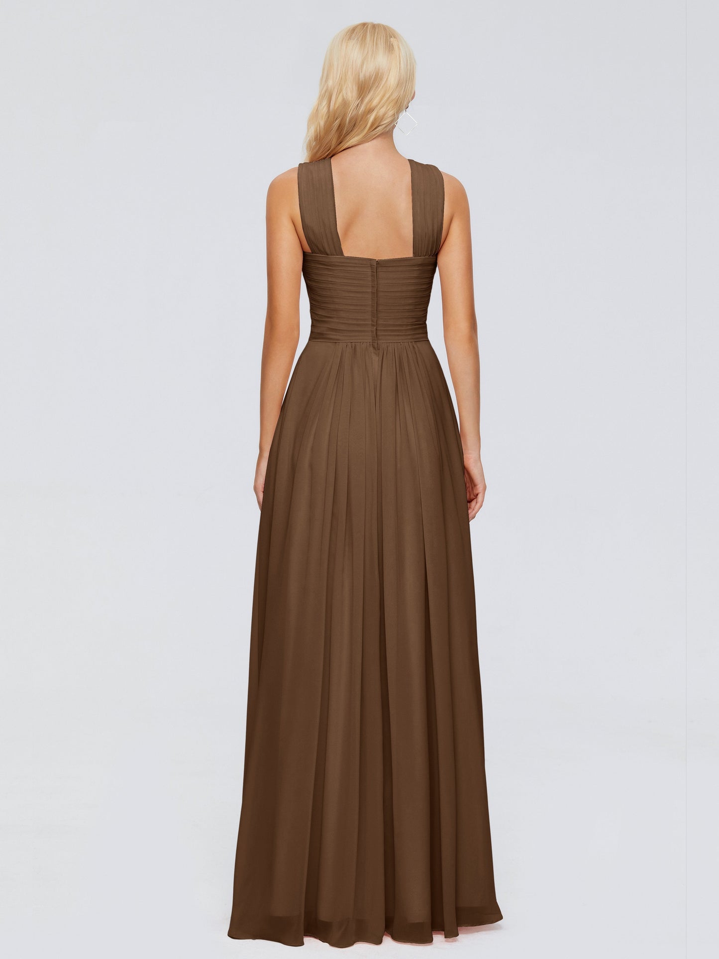 Aliyah A-line Straps Chiffon Bridesmaid Dresses