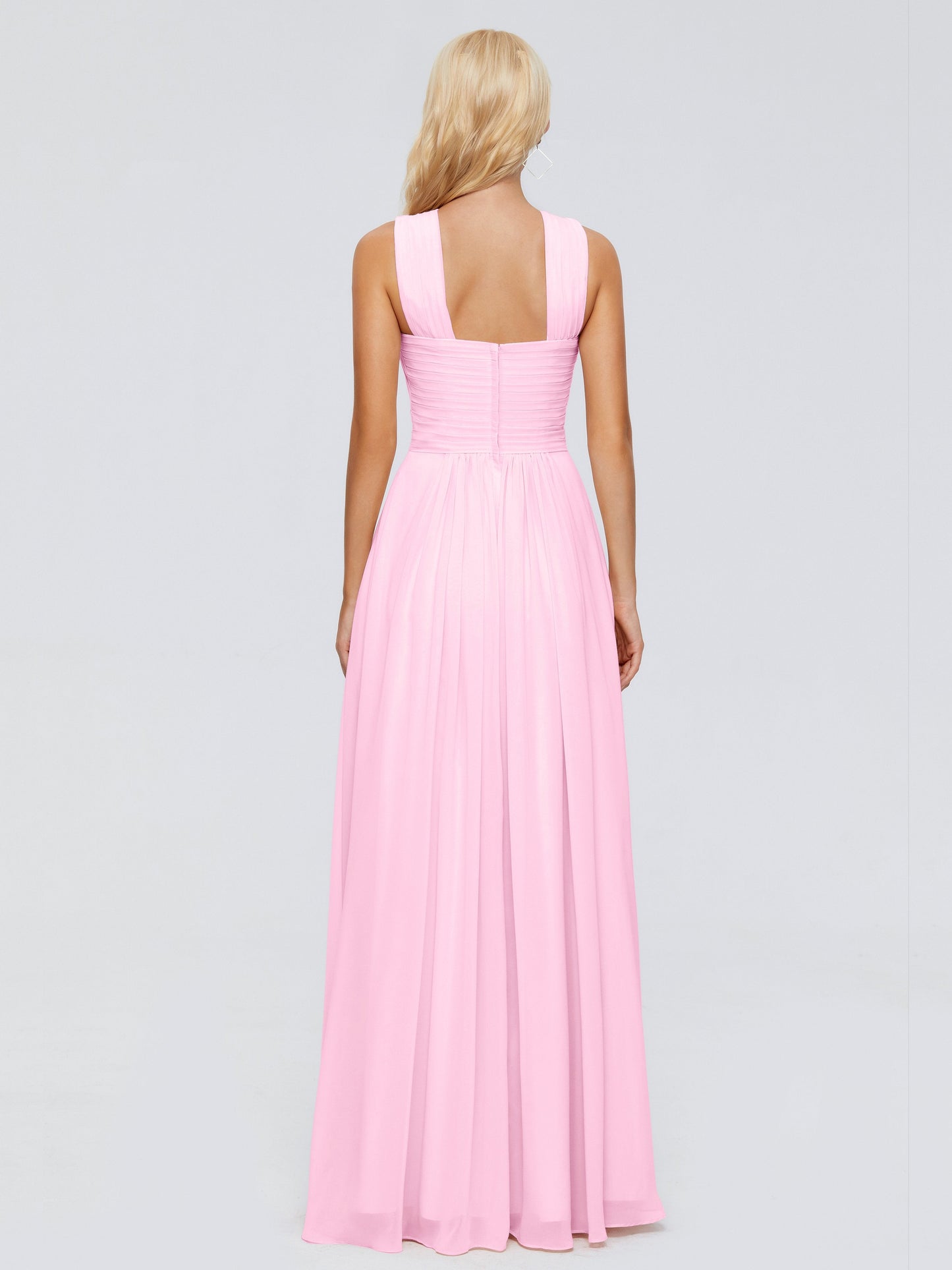Aliyah A-line Straps Chiffon Bridesmaid Dresses