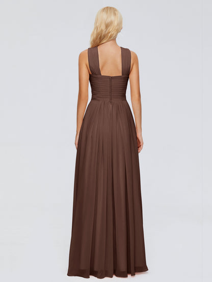 Aliyah A-line Straps Chiffon Bridesmaid Dresses