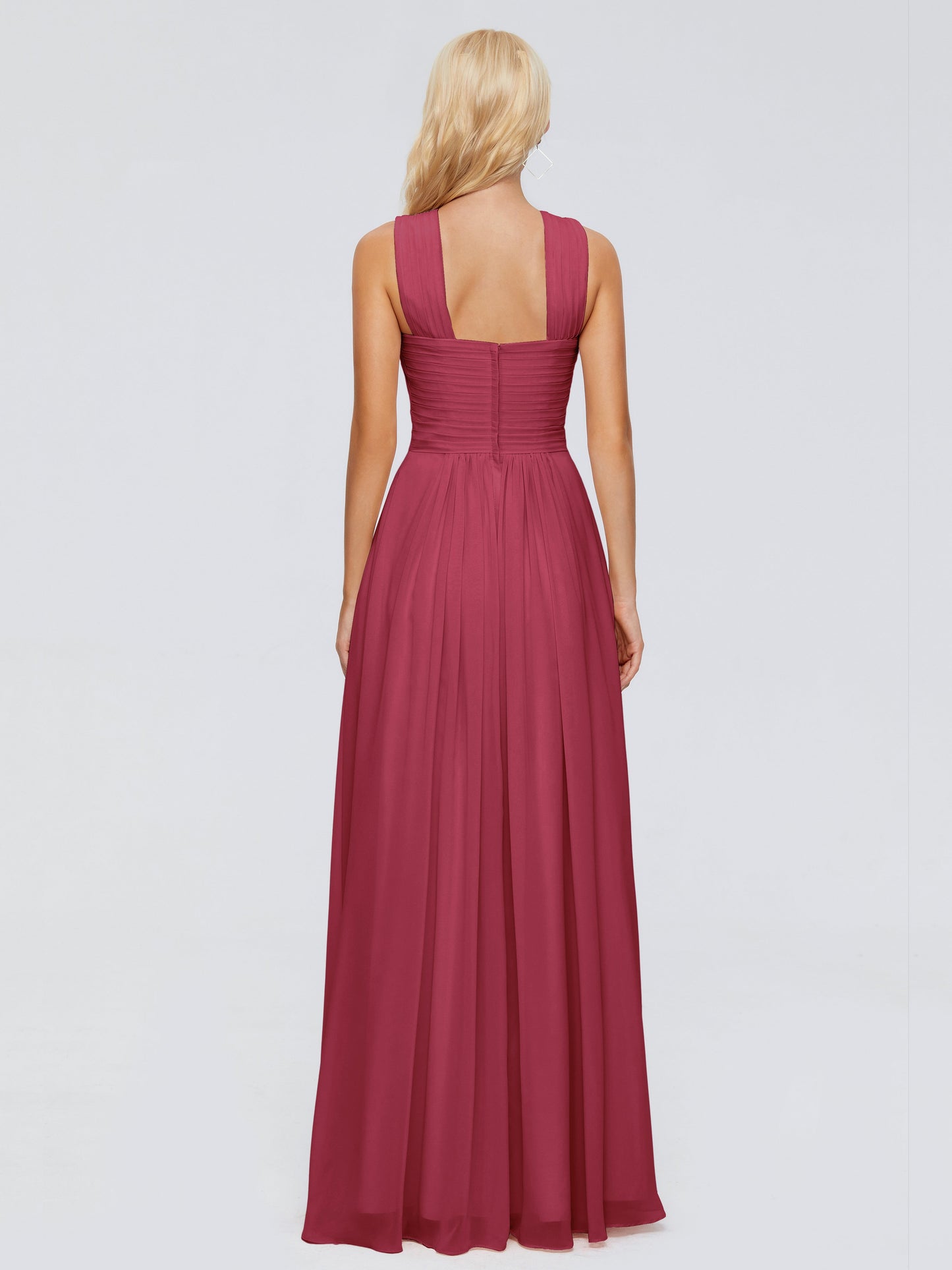 Aliyah A-line Straps Chiffon Bridesmaid Dresses