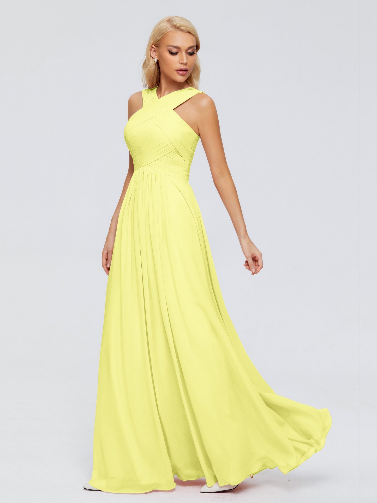 Aliyah A-line Straps Chiffon Bridesmaid Dresses