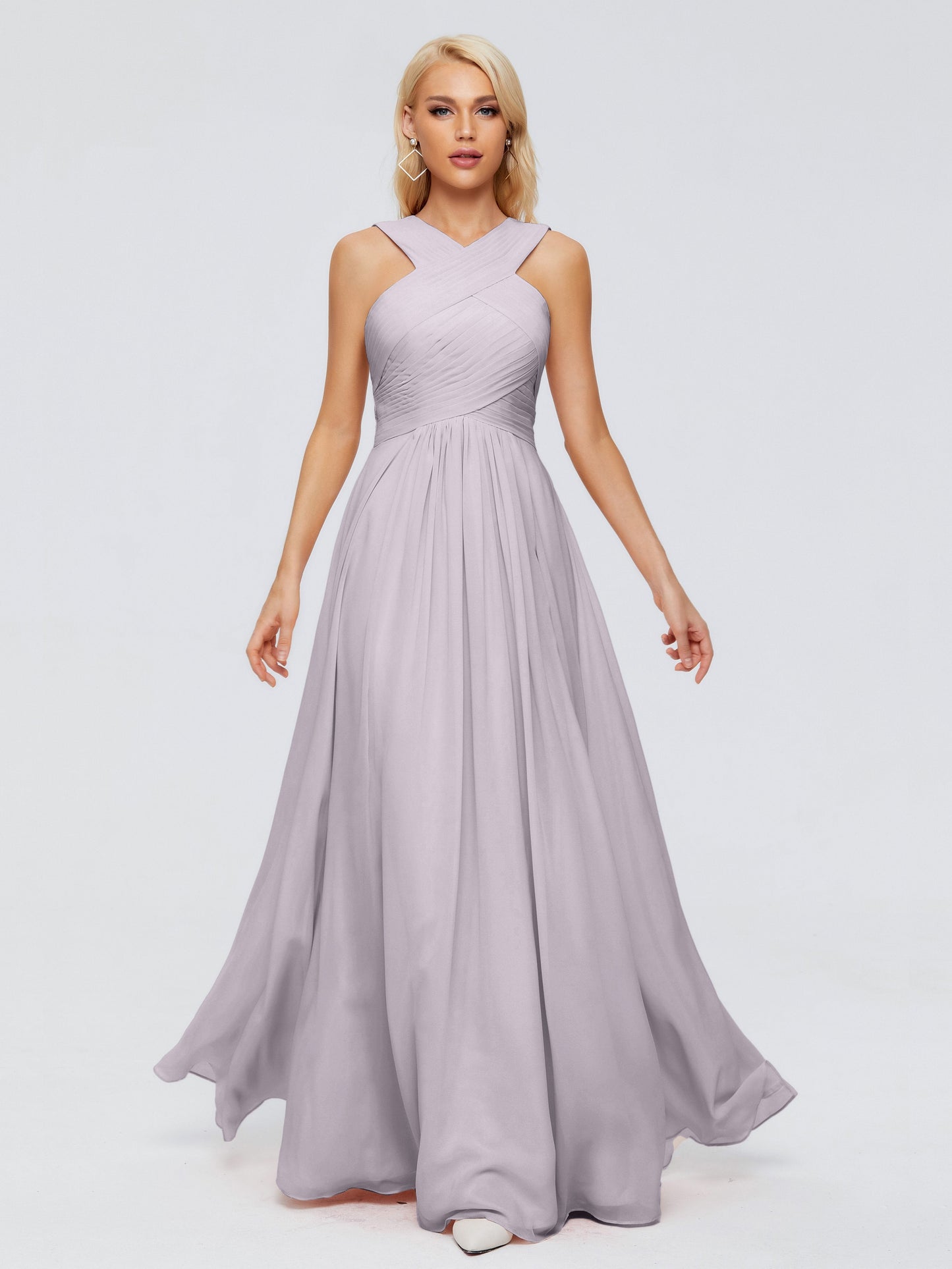 Aliyah A-line Straps Chiffon Bridesmaid Dresses