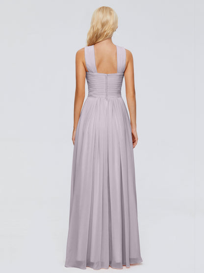 Aliyah A-line Straps Chiffon Bridesmaid Dresses