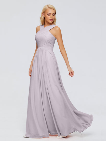Aliyah A-line Straps Chiffon Bridesmaid Dresses