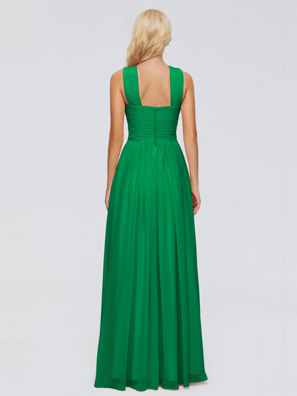 Aliyah A-line Straps Chiffon Bridesmaid Dresses