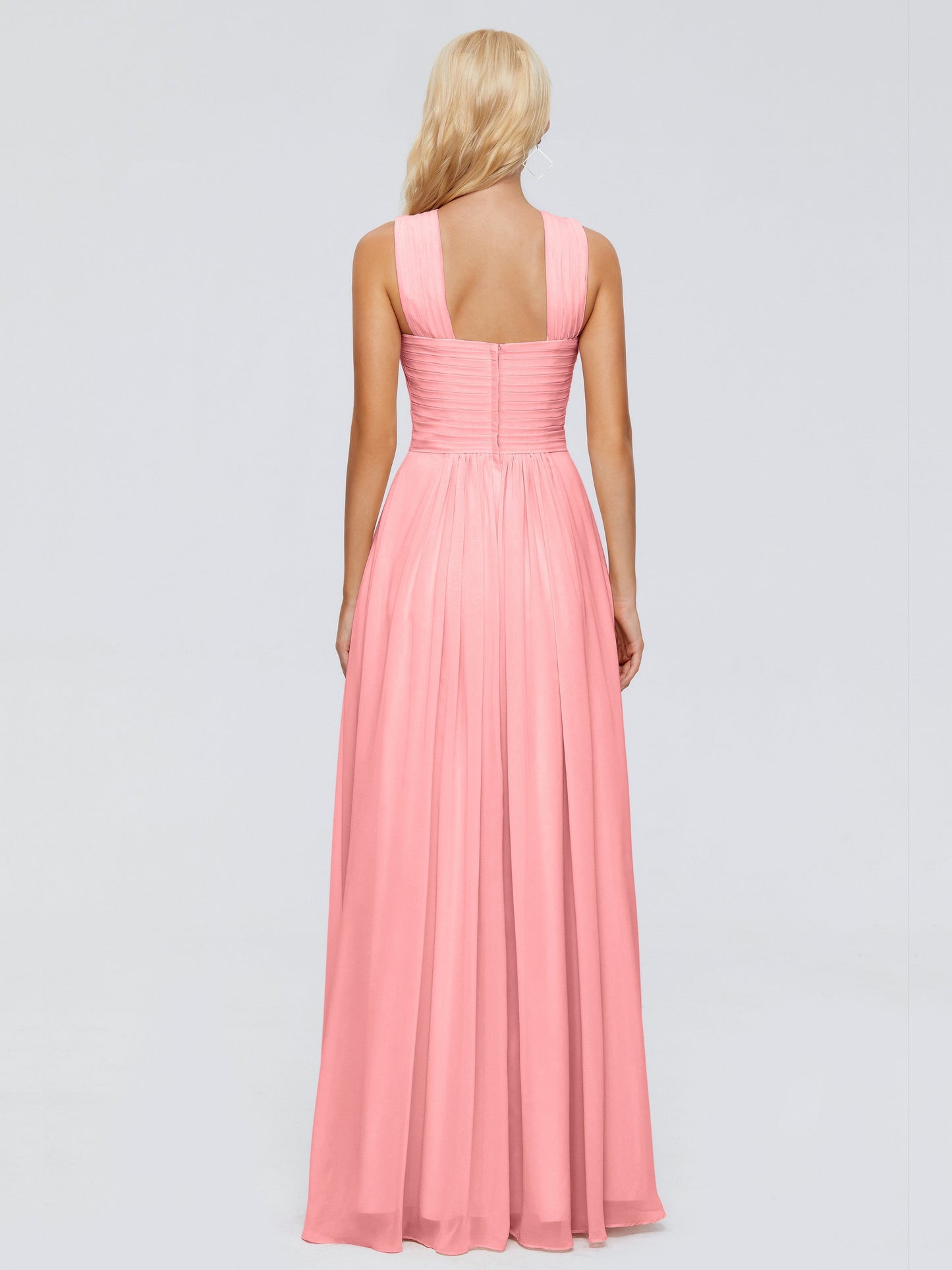 Aliyah A-line Straps Chiffon Bridesmaid Dresses