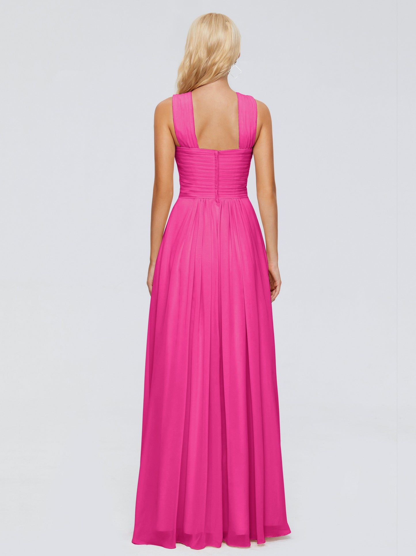 Aliyah A-line Straps Chiffon Bridesmaid Dresses