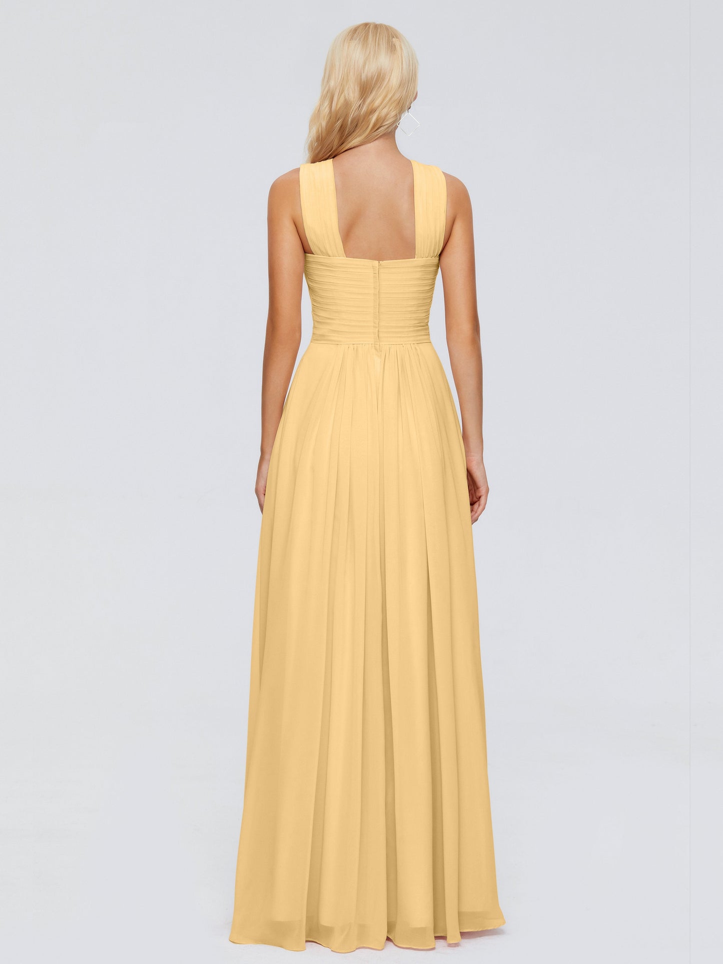 Aliyah A-line Straps Chiffon Bridesmaid Dresses