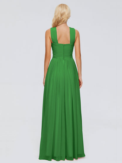 Aliyah A-line Straps Chiffon Bridesmaid Dresses