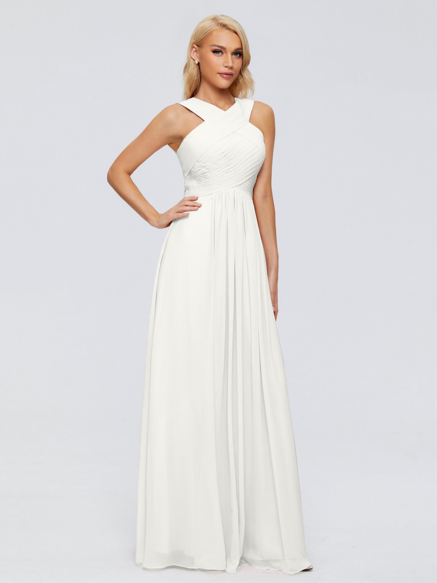 Aliyah A-line Straps Chiffon Bridesmaid Dresses
